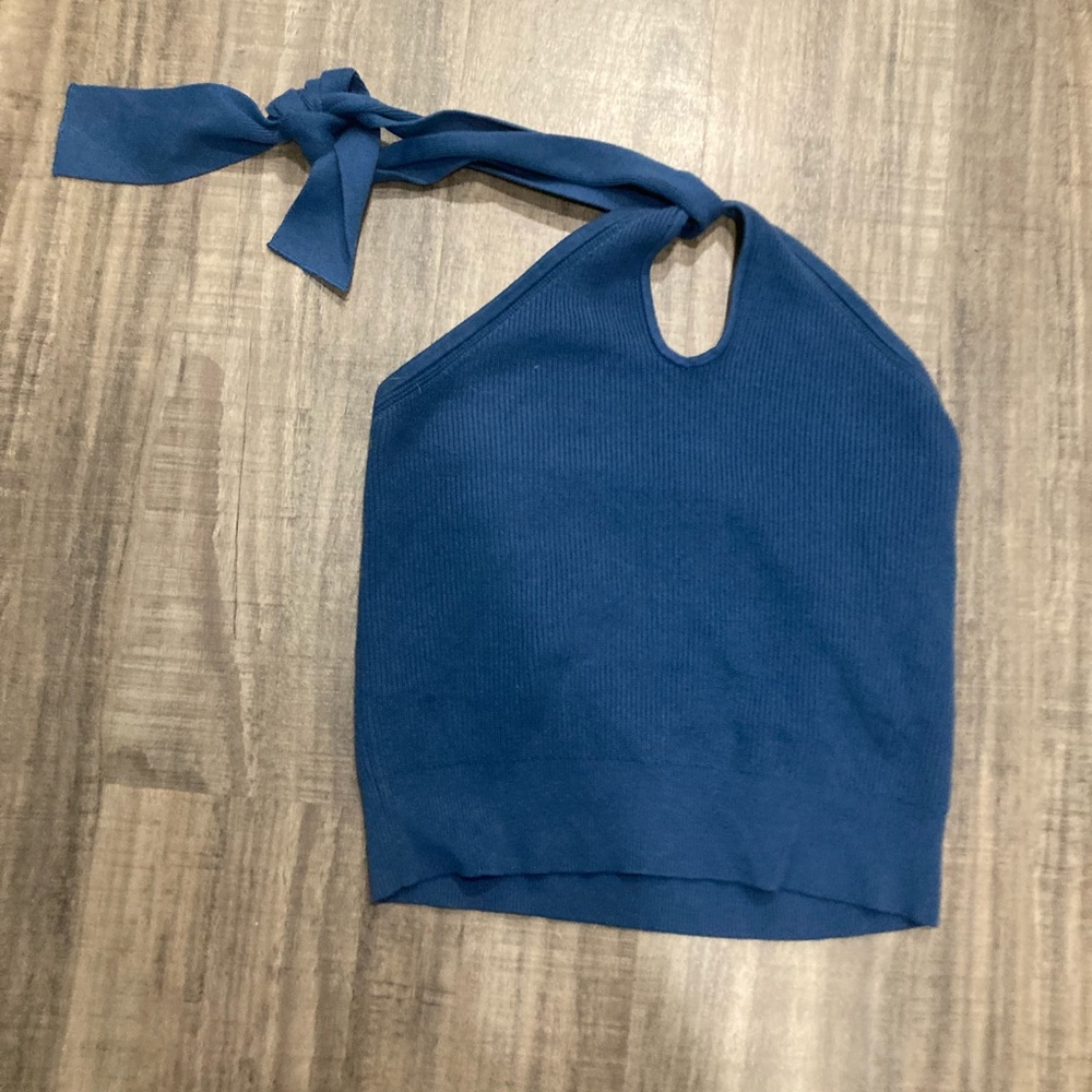 NWT Banana Republic blue halter top/size S